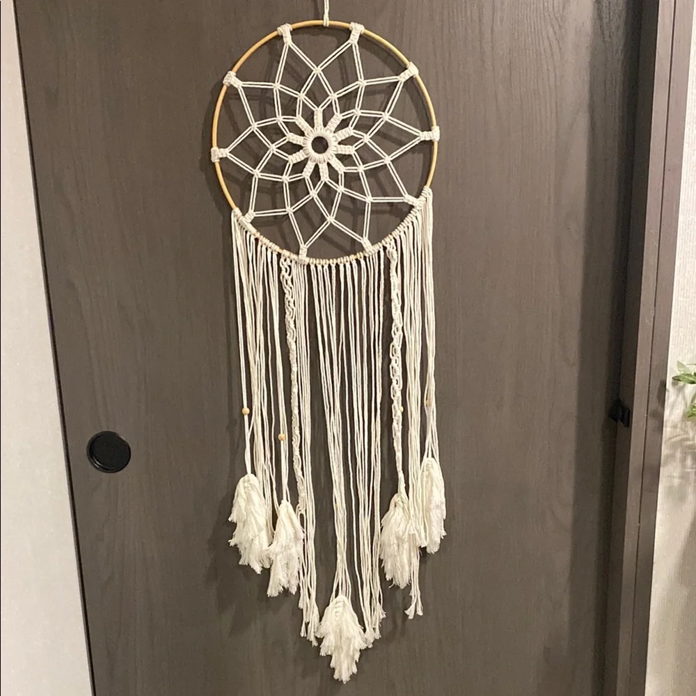Elegant Cream Dreamcatcher Wall Decor